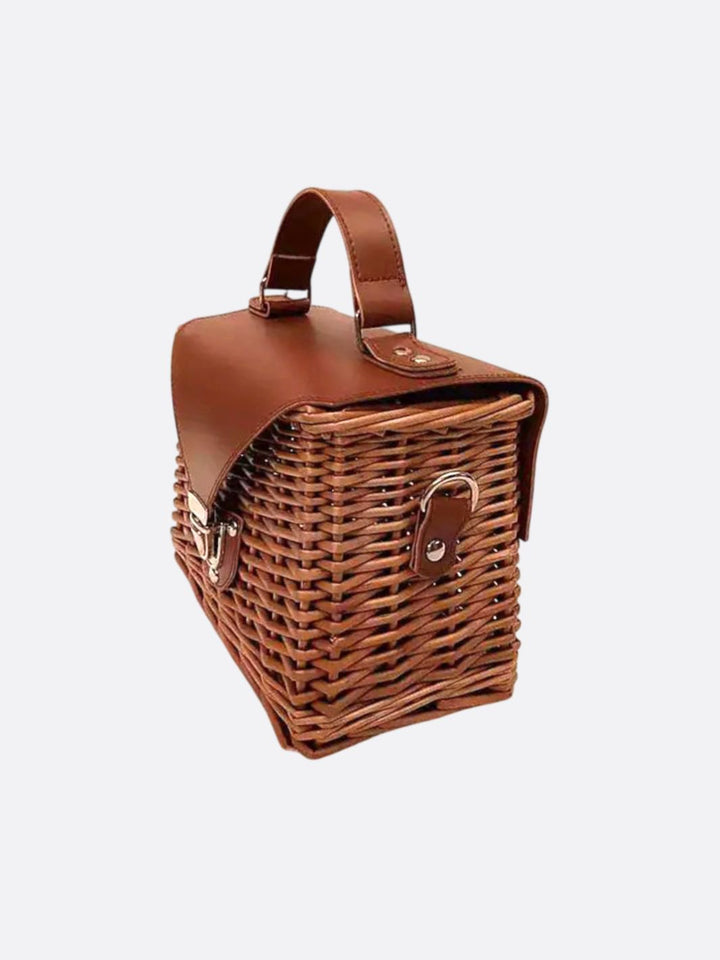 Sac rectangulaire en rotin