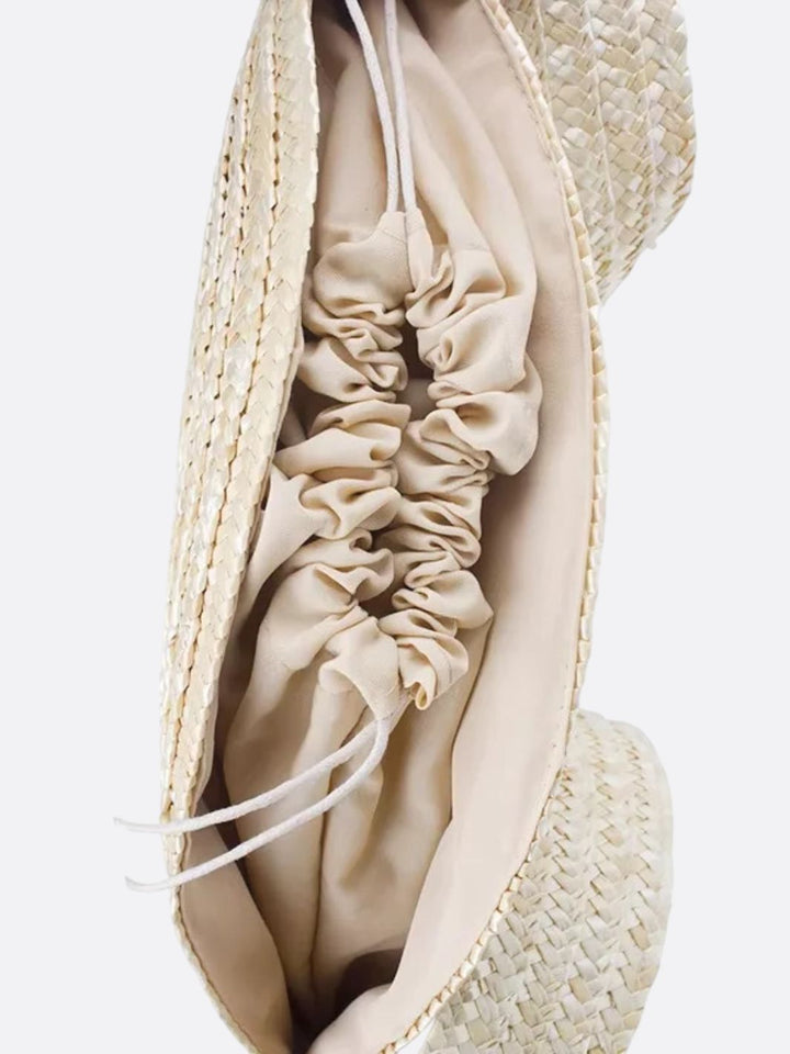 Grand sac rond en paille