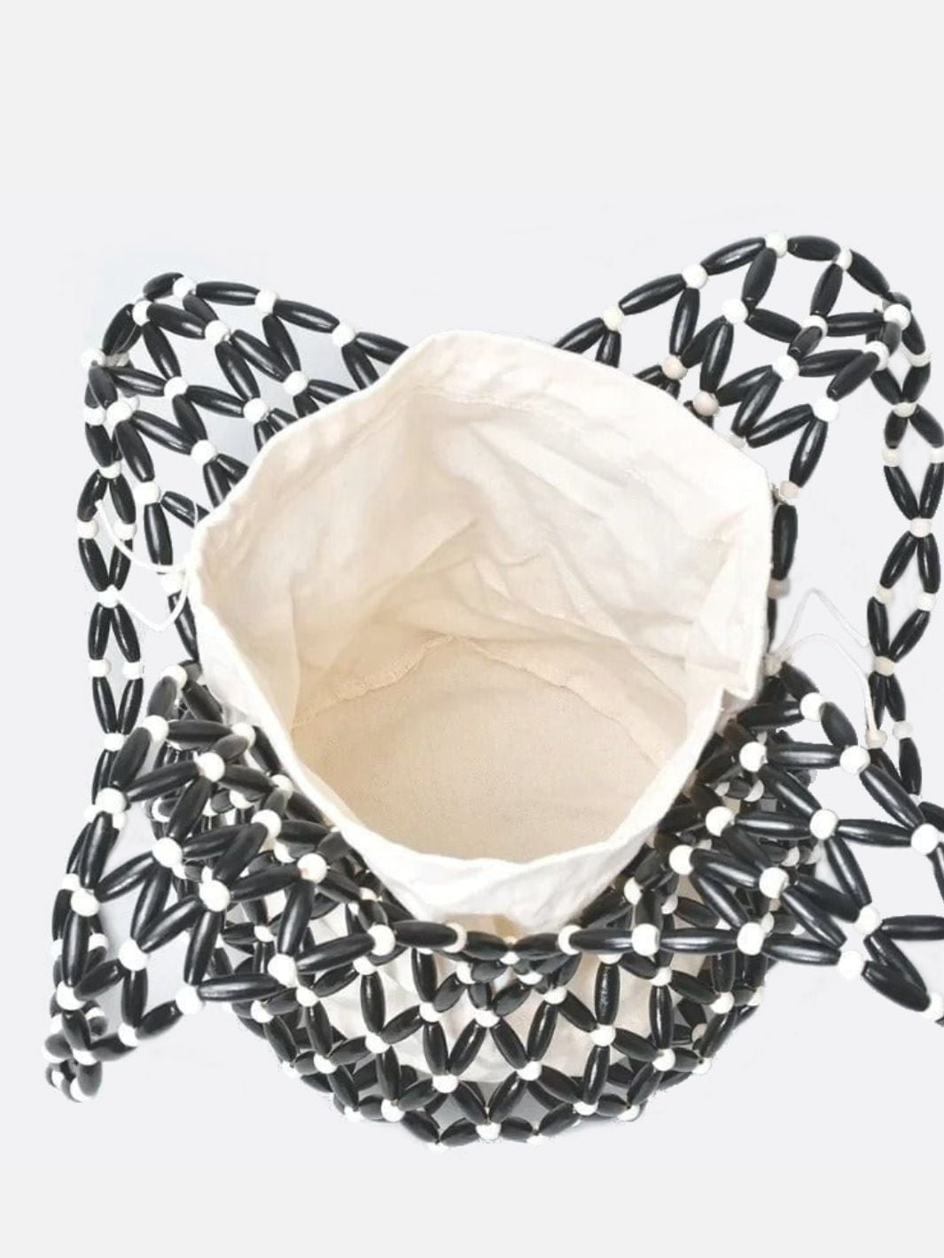 Sac en perles de bois
