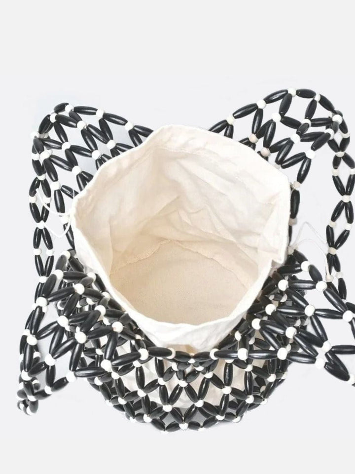 Sac en perles de bois