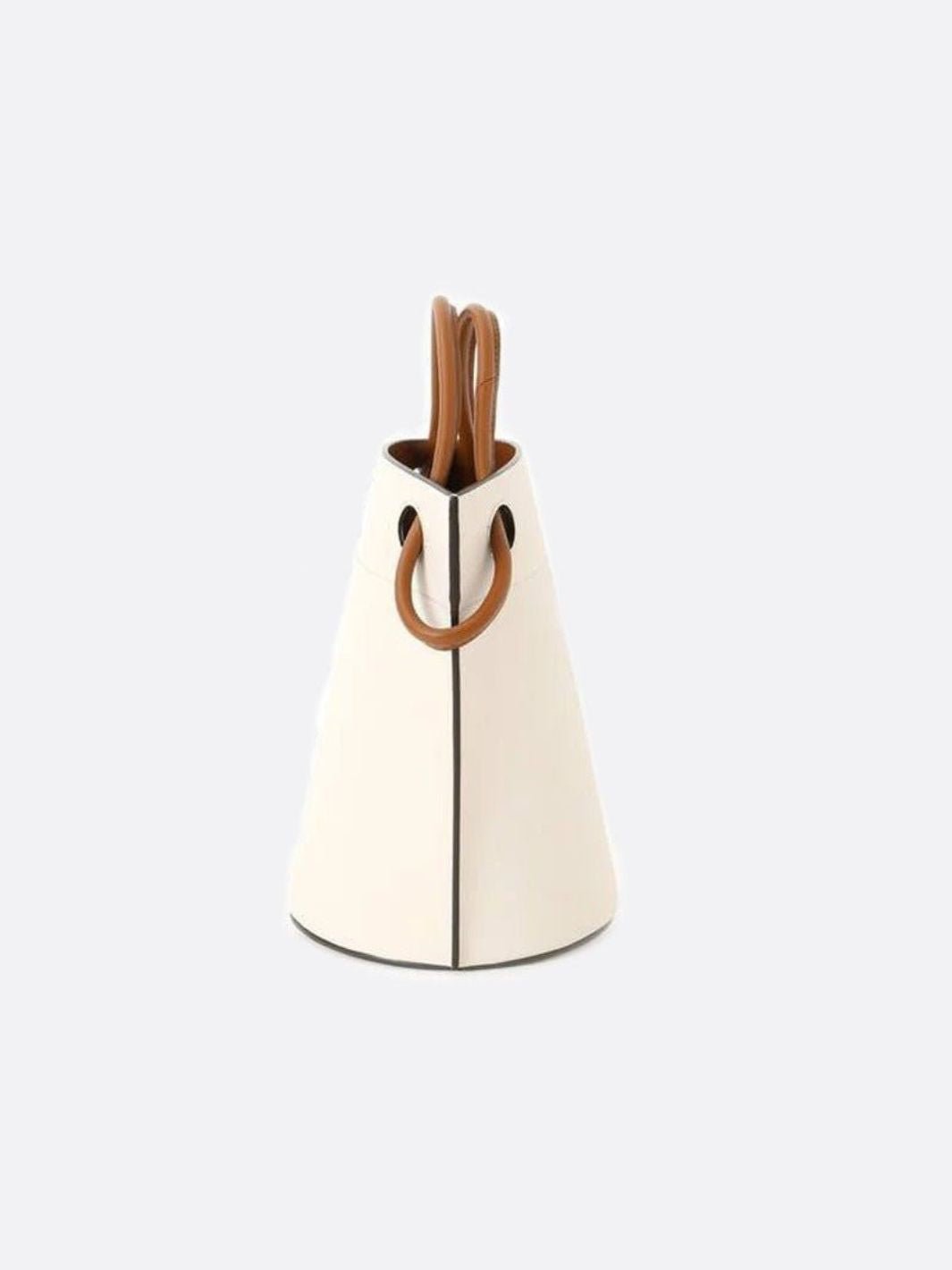 Sac seau cuir blanc